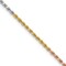 14K Gold Tri-Color 1.8mm Diamond Cut Rope Chain Bracelet Jewelry 7"